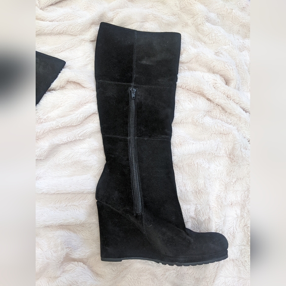 00's Suede Leather Aldo Wedge Boots - Picture 8 of 13